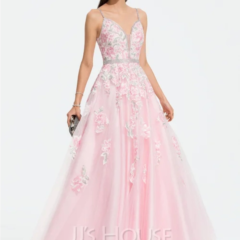 Elegant Pink Floral Dress